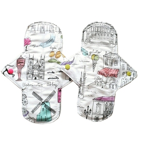Serviettes Hygiéniques Écologiques Lavables en Tissu pour Femmes, Tampons Menstruels, Échantillon Gratuit, Coton Biologique Réutilisable pour Maternité, OEM/ODM Ailées - Product Image 6