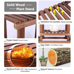 Soporte organizador <span class=keywords><strong>de</strong></span> plantas para interior y exterior, estante <span class=keywords><strong>de</strong></span> <span class=keywords><strong>madera</strong></span> para flores, maceta <span class=keywords><strong>de</strong></span> <span class=keywords><strong>madera</strong></span> - Product Image 3