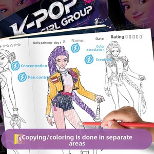 Libro de Colorear con Imágenes de Anime Kpop de Witch Hunter, con Impresión a Color <span class=keywords><strong>para</strong></span> Álbum Infantil y Pintura - Product Image 4