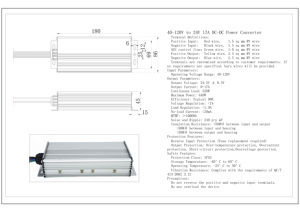 Single <b>Solar</b> Converter 400Hz 40-120V 24V 17A High Efficiency Motor Home Automotive Agricultural Industrial Air HJ40120-24V17A-L - Product Image 6