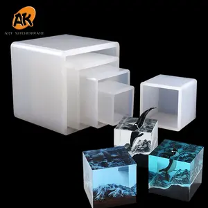 Stampi epossidici in Silicone 3D quadrati di dimensioni AK 6 per cubi di stampi per colata in resina per candele artigianali fai da te che fanno strumento di gioielli con stampi fatti a mano - Product Image 3