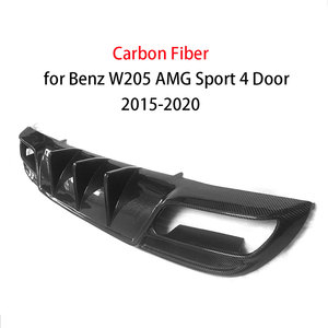 Alerón difusor de labio trasero de fibra de carbono seco para Benz Clase <span class=keywords><strong>C</strong></span> W205 C43 C63 AMG Sport 4 puertas 2015 - 2020 protector de parachoques - Product Image 2