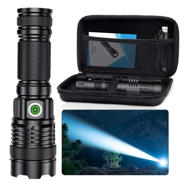 Custom Flashlight 20w High Lumens Rechargeable Super Bright LED Handheld Flashlight