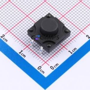 TS018-CBY1EH7.0 Tactile Switch Through hole-4P,12x12mm Switch Single Pole Single Throw Round Button 1.8N Through Hole - Product Image 1