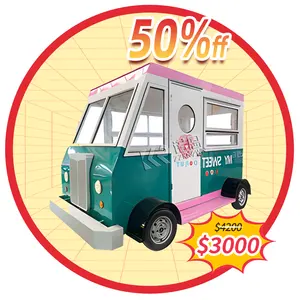 Schattige Donut Ijs Sap Mobiele Food Kar 110V Usa Standaard Commerciële Kleine Elektrische Food Truck