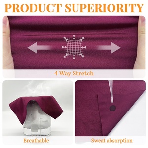 مخزون الكثير من الزجاج اللامع الأرجواني تنفس سريع الجفاف النايلون دنة 4 طريقة تمتد قماش بحر ملابس السباحة حمالة الصدر أقمشة رقص - Product Image 2