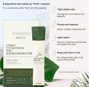 Soin de <span class=keywords><strong>la</strong></span> peau produit de beauté YANJIAYI <span class=keywords><strong>film</strong></span> de boue de sommeil <span class=keywords><strong>au</strong></span> collagène rétrécit les pores masque facial hydratant raffermissant sans lavage - Product Image 3