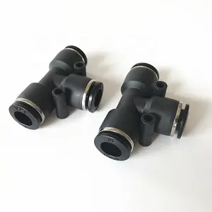 Plastic Tee Shape Union Air Connector VPE 8mm air tube connector Quick Connect Hose Pneumatic Fitting
