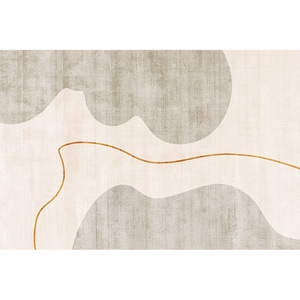 EIFFEL HOME Alfombra para sala de estar, dormitorio, mesita de noche, estilo nórdico, patrón de rayas, fibra de poliéster, lavable, fácil de limpiar - Product Image 1