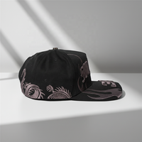 Casquettes de baseball OEM ODM personnalisées avec logo brodé 3D, doublure en satin, casquette de baseball à 5 panneaux, Gorras G5 NFC Son of God Black Baez Caps
