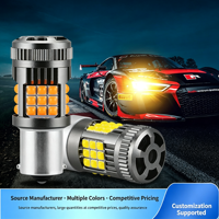 Ampoule LED 30W 1156 BA15S BAU15S P21W T20 7440 7443 Canbus 3030 36SMD avec ventilateur 12V-24V pour clignotant, feux de recul et feux stop de voiture