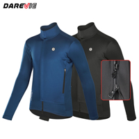 Chaqueta de Ciclismo Darevie Factory de 3 Capas, Tejido de Compresión, Cortavientos, Impermeable, con Cremallera Bidireccional