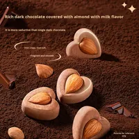 Chocolat enrobé d'amandes et de fruits lyophilisé en gros de Zhongbao, forme de cube solide, 20g, chocolat noir, collation