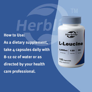 Vente chaude OEM - Personnalisable - L-Leucine 2 000 mg, 120 capsules végétariennes, sans OGM, sans gluten, 30 portions - 120 capsules - Product Image 3