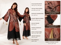 Robe longue maxi YSYL à manches fendues avec décorations de pompons contrastants, idéale pour les fêtes, les festivals, les mariages, vêtements islamiques, polyester jacquard, abaya