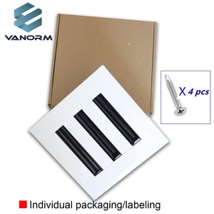 Hiện đại 6x6 AC Vent bìa trang trí Trắng nhôm khuếch tán không khí tiêu chuẩn tuyến tính khe cắm đăng ký lưới tản nhiệt cho trần - Product Image 2