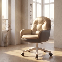 Chaise de bureau ergonomique rotative, neuve et confortable, fauteuil moelleux avec hauteur réglable, idéale pour les postes de travail sédentaires à domicile