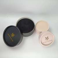 Boîte d'emballage de luxe personnalisée en velours pour collier de perles et bague de mariage, tube circulaire, pour femmes, vente en gros