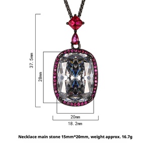 High Quality Eco-friendly Copper Women Jewelry 15*20mm Bird Nest Cut Black Grey <b>Statement</b> Pendant <b>Necklace</b> Chunky - Product Image 6