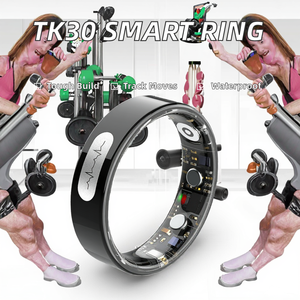 แหวนอัจฉริยะ TK30 รุ่นโรงงาน OEM วัสดุเซรามิก พร้อม GPS ติดตามสุขภาพ ควบคุมผ่านแอพ กันน้ำ IP68 วัดอุณหภูมิและความดันโลหิต - Product Image 2