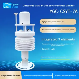 Yigu siêu âm ABS Vật liệu 0.1 Độ phân giải mét/giây tốc độ gió hướng nhiệt độ độ ẩm áp suất khí quyển lượng mưa ánh sáng - Product Image 6