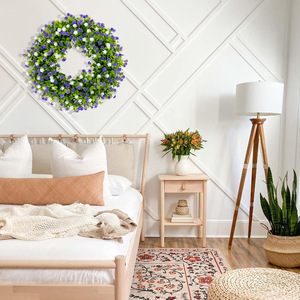 Atmósfera festiva Guirnalda de flores Cielo estrellado Guirnalda de flores de eucalipto colorido para decoración de Navidad <span class=keywords><strong>Colgante</strong></span> de puerta - Product Image 4