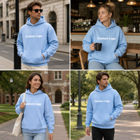 Sweat-shirt à capuche personnalisé unisexe, grammage élevé, épais, coupe ample, style streetwear, avec logo personnalisé pour homme