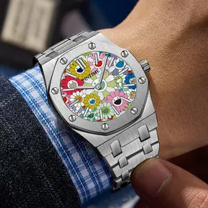 Individuelles Logo OEM ODM Luxus wasserdichte klassische Armbanduhr Eigenmarke minimalistische Edelstahl-Herrenquarzuhren Uhren