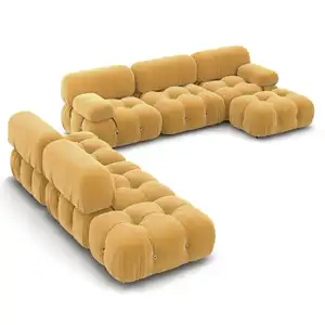 Set sofa furnitur mewah Sofa Modular gading pertengahan abad Sofa modern bagian sofa Mario Bellini kursi lapis kain baru