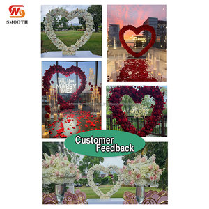 ดอกกุหลาบประดิษฐ์รูปหัวใจสีแดงรูปหัวใจสำหรับตกแต่งงานแต่งงานโรแมนติกแบบเรียบเนียน - Product Image 4