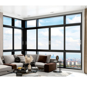 Hiện đại thanh lịch đôi tráng men nhôm cửa sổ nghiêng lần lượt trượt mở Hurricane-proof Nhiệt Cách Nhiệt cho căn hộ - Product Image 2