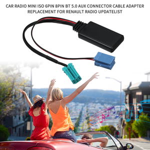 <span class=keywords><strong>Adaptateur</strong></span> de câble de connecteur auxiliaire pour <span class=keywords><strong>autoradio</strong></span> Mini <span class=keywords><strong>ISO</strong></span> 6Pin 8Pin BT 5.0 pour Renault Radio Updatelist - Product Image 2
