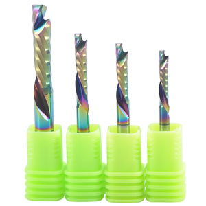 Fraise à queue en carbure monobloc à 1 dent, à coupe ascendante et descendante, avec revêtement DLC, pour routeur CNC, pour acrylique, PVC, bois, aluminium, outil de fraisage et de découpe - Product Image 4