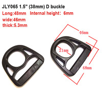 Penjualan Laris Tali Gesper Webbing Bentuk D Plastik Hitam Berkualitas Tinggi Grosir Mewah Vintage Cincin D Ringan Tahan Lama