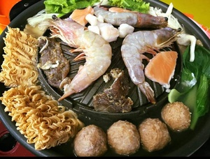 <strong>BBQ</strong> Grill <strong>Pan</strong> with Steam Boat - Product Image 3
