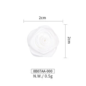 Toptan Özel El Yapımı Krem Rengi Saten Kurdele <span class=keywords><strong>Mini</strong></span> Çiçek Kumaş Güller Gelinlik Süsleme ve Giysi Aksesuarları için - Product Image 2