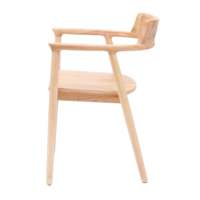 Chaises de salle à manger modernes en bois massif DISHI avec siège en bois et matériau en caoutchouc pour la maison, la chambre à coucher, le salon, l'école et les restaurants