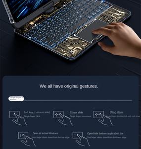 Custodie e Cover per Tablet IFacemall Nuova Custodia con Tastiera Magica Rotante a 360° Multicolore Trasparente in PU con Slot per <span class=keywords><strong>iPad</strong></span> <span class=keywords><strong>10.2</strong></span> Pollici 7a/8a/9a Generazione - Product Image 5