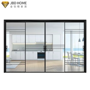 Puerta Corredera de Patio Moderna con Certificación NFRC 2047, de Aluminio con Doble Acristalamiento Templado, Resistente a Huracanes, Impermeable e Insonorizada para <span class=keywords><strong>Hotel</strong></span> - Product Image 1