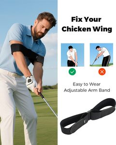 Bande de bras réglable pour entraînement de golf avec LOGO personnalisé, aide à la pratique du swing, pour la fixation de la position des bras, la formation de la mémoire musculaire et le contrôle de la trajectoire du swing - Product Image 6