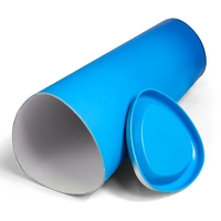 Emballage en tube de carton imperméable haut de gamme personnalisé avec doublure en éponge et gaufrage