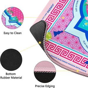 Tapis de Mahjong de Luxe Moderne Pliable avec Logo Personnalisé, Base Antidérapante en Caoutchouc, Bord Cousu Imperméable, <span class=keywords><strong>Jeu</strong></span> de Cartes de Table en Caoutchouc Naturel - Product Image 3