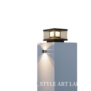 Lámpara de Poste Exterior Moderna y Minimalista, Decoración de Patio y Jardín, Luz Ambiental, Lámpara de Poste Solar de Lujo para Villa - Product Image 5