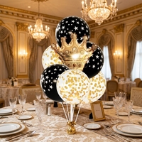 Ballons en latex jetables écologiques 7 pièces/sac pour mariages, anniversaires, Noël, Pâques, Nouvel An - 3 couleurs imprimées UV