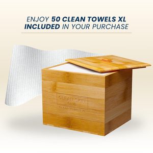 Clean Skin Club <b>Bamboo</b> Towel Box XL 50 Count Storage <b>Container</b> Bathroom Organizer - Product Image 3