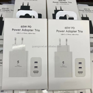 Adaptateur secteur USB-C EU PD <span class=keywords><strong>65W</strong></span> <span class=keywords><strong>Trio</strong></span> 3 ports, charge rapide super rapide, chargeur de type C pour <span class=keywords><strong>Samsung</strong></span> S26 Ultra EP-T6530, chargeur USB C <span class=keywords><strong>65W</strong></span> - Product Image 5