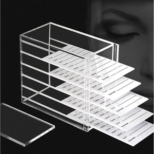 กล่องอะคริลิคใส 5 ชั้น สำหรับจัดเก็บและโชว์ขนตาปลอมสำหรับต่อขนตา - Product Image 1