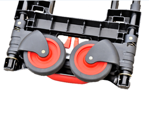 130KGS Stalen Frame 2 In 1 Grote Stilte Rubber Wiel Opvouwbare <span class=keywords><strong>Pallet</strong></span> <span class=keywords><strong>Rolling</strong></span> Hand Winkelwagen/Trolley/Truck - Product Image 3