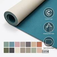 Tapis de yoga Sansd écologique en TPE bicolore, antidérapant, avec logo personnalisé, pour fitness, exercices et Pilates, 183 x 61 x 0,6 cm
