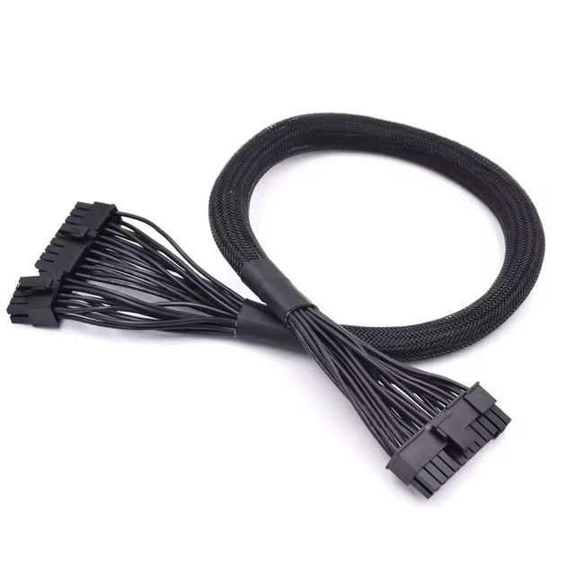 M/B 18 Pin+10 Pin to ATX 24 Pin Motherboard PSU Power Sleeved Cable for Seasonic FOCUS+KM3 XP2 XM2 XP3 Series Modular
